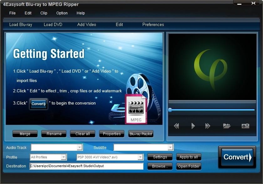 4Easysoft Blu-ray to MPEG Ripper下载,视频处理软件,视频转换