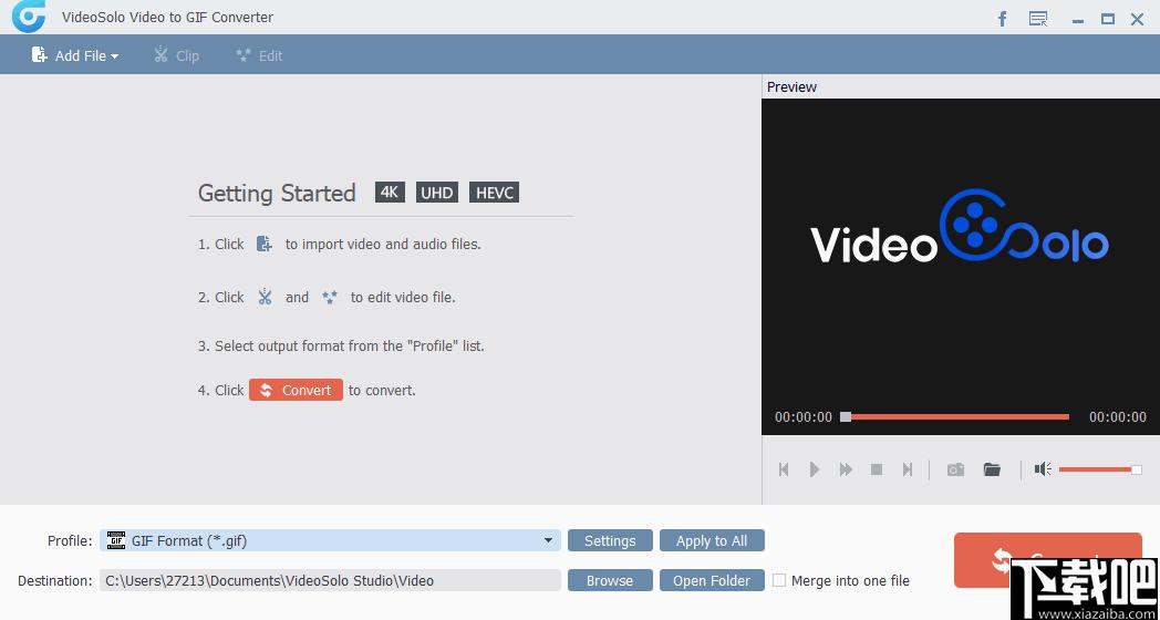 VideoSolo video to GIF Converter下载,视频转换,格式转换