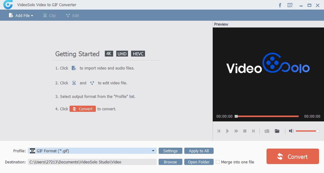 VideoSolo video to GIF Converter下载,视频转换,格式转换
